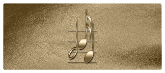 DNSEMP-L-382-BZ Music Notes Bronze